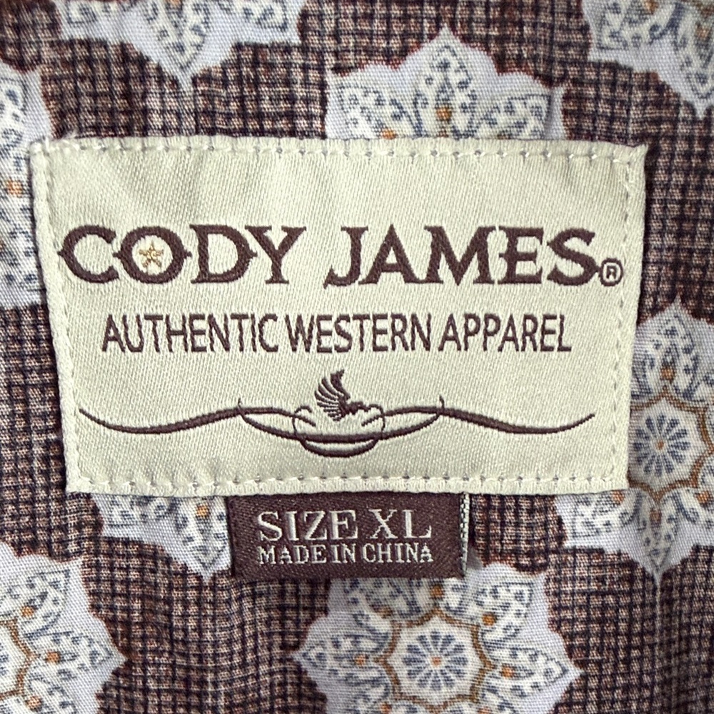 CODY JAMES Authentic Western Apparel Size XL,Men's Brown Patterned Shirt - Picture 7 of 16
